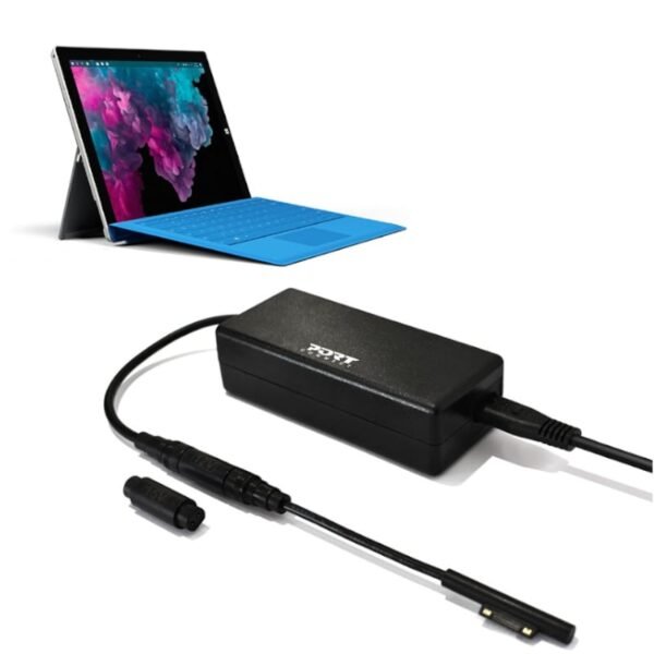 Port Connect 60W for Microsoft Surface Adapter - Black - Image 2