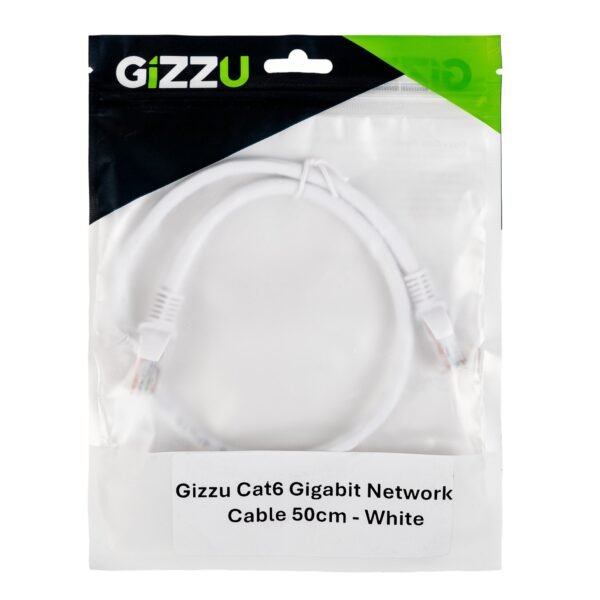 Gizzu Cat6 UTP Fly Lead Ethernet Network Cable 50cm – White - Image 4