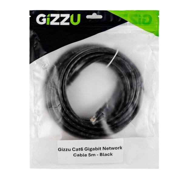 Gizzu Cat6 UTP Fly Lead Ethernet Network Cable 5m – Black - Image 4