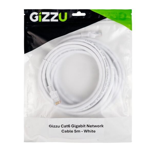 Gizzu Cat6 UTP Fly Lead Ethernet Network Cable 5m – White - Image 4