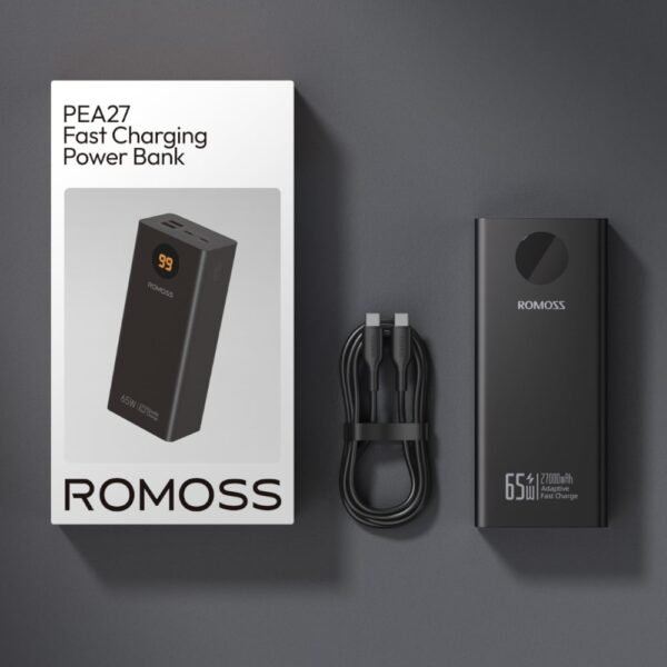 Romoss PEA27S Pro 27000mAh 65W Fast Charge Power Bank - Black - Image 6