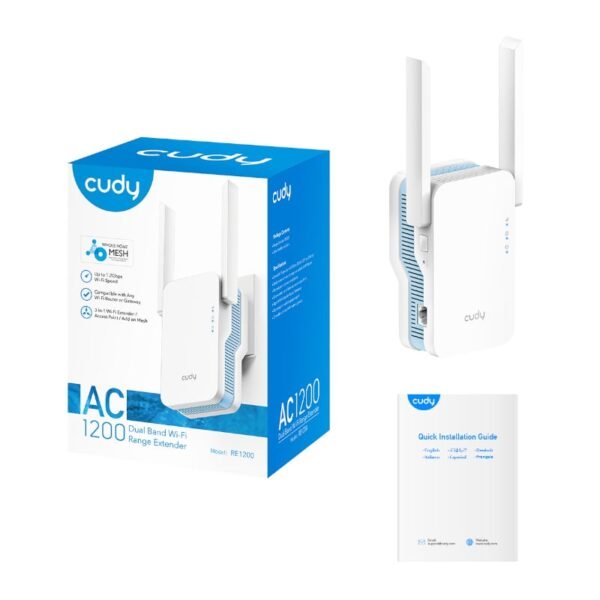 Cudy AC1200 WiFi Range Extender | Wall Plug - Image 4