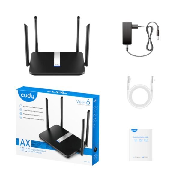 Cudy AX1800 Gigabit Dual Band Smart WiFi 6 Router - Image 4